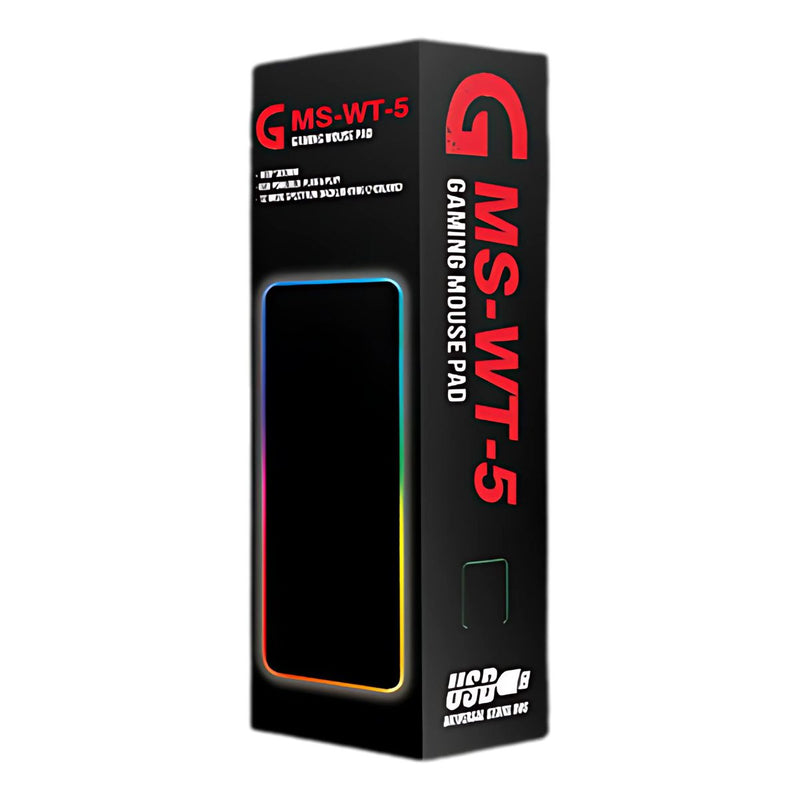 Mouse Pad Gamer RGB XL (400x800 mm) con Iluminación Multicolor y Base Antideslizante. Alfombrilla Gaming.