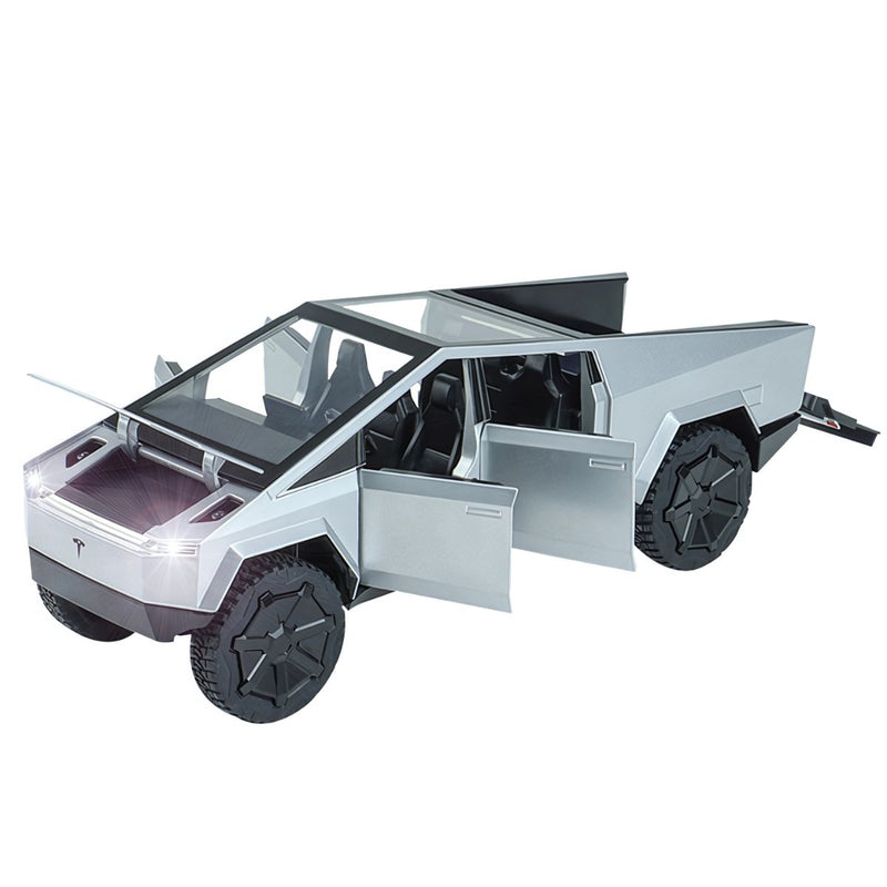 Juguete de auto Cybertruck Tesla a Escala 1:24. Camioneta coleccionable con luces y sonido.