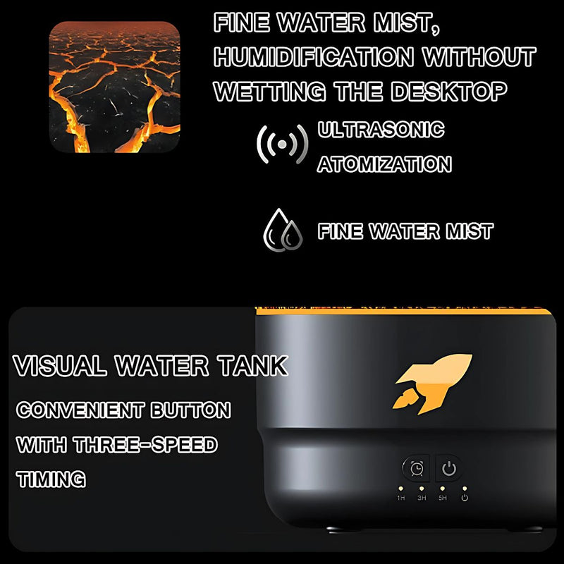 Difusor Aromas de Aceites Esenciales estilo cañon.  Humidificador Aromático con luz LED y temporizador.