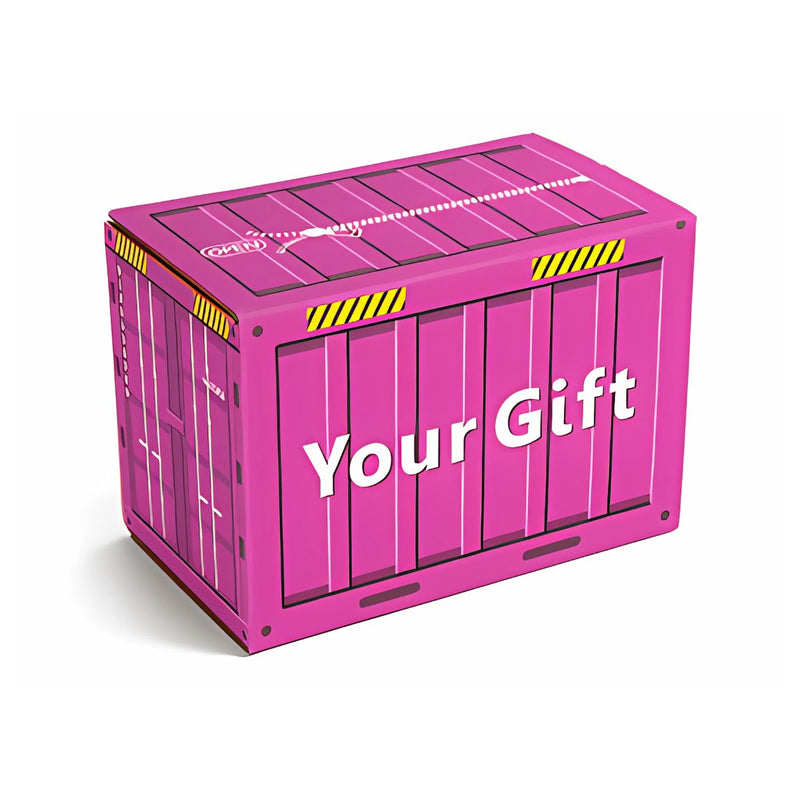 Caja de cartón reforzado 130×80×90mm. Diseño de contenedor. Ideal para envíos o empaque de productos ecomerce Sorprenda a sus clientes!