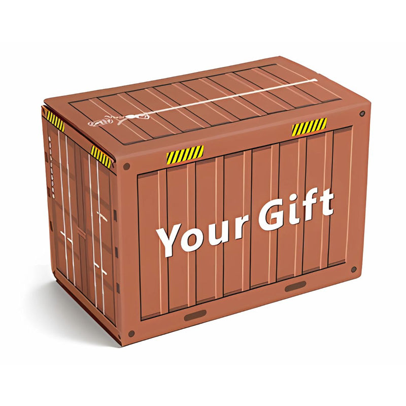 Caja de cartón reforzado 195×105×135mm. Diseño de contenedor. Ideal para envíos o empaque de productos  ecomerce Sorprenda a sus clientes!