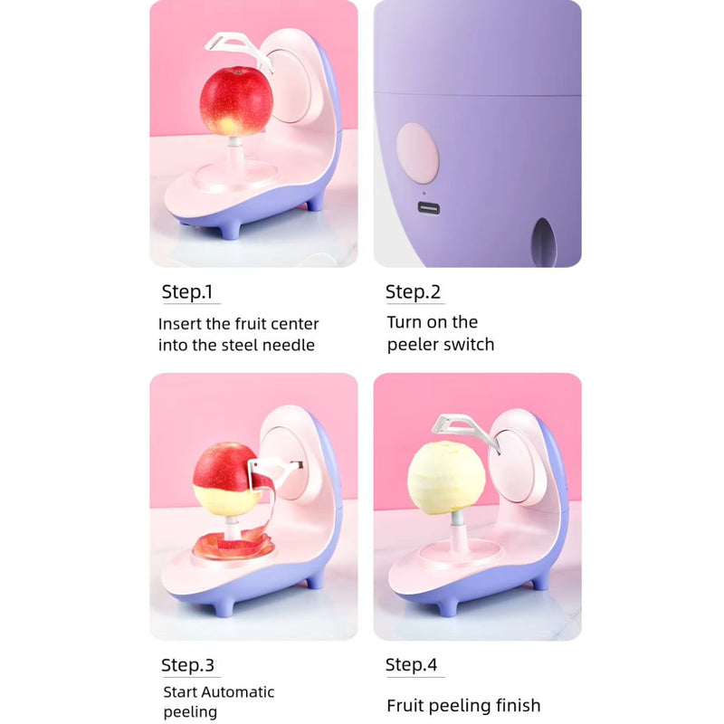 Pelador automático de frutas. Máquina Eléctrica para Pelar Frutas. Recargable.