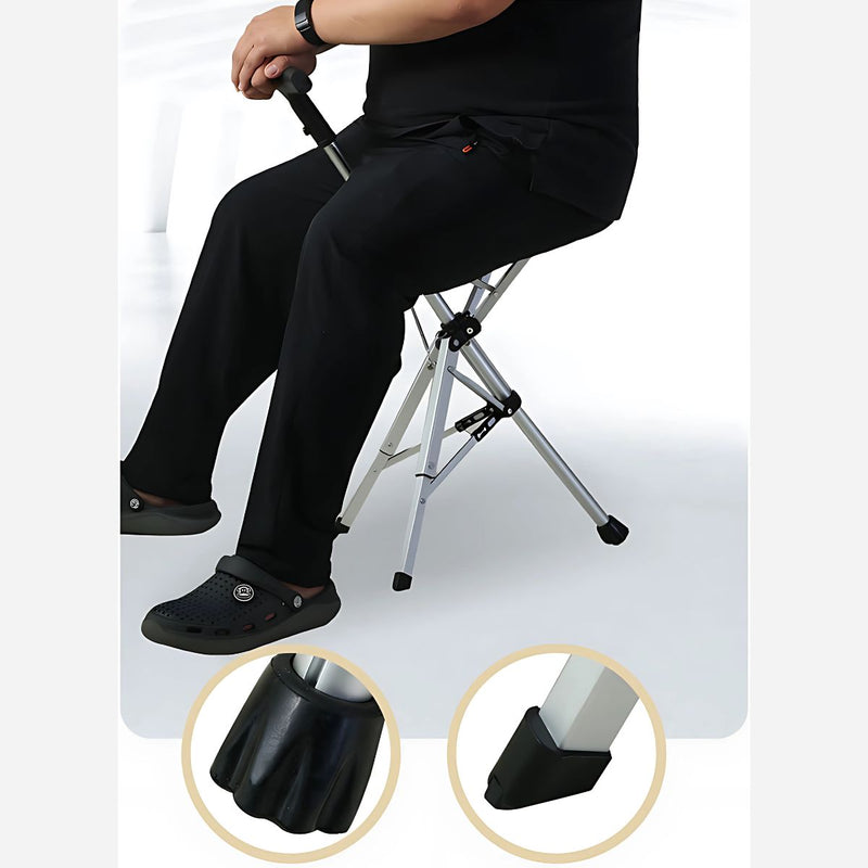 Bastón Asiento 2 en 1. Bastón de Apoyo Convertible en Silla Portátil. Ideal para ancianos adultos mayores. La yeyesada del abuelo