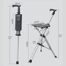 Bastón Asiento 2 en 1. Bastón de Apoyo Convertible en Silla Portátil. Ideal para ancianos adultos mayores. La yeyesada del abuelo