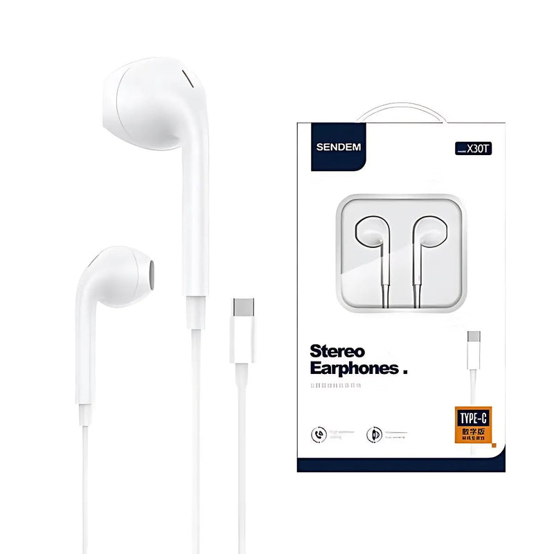 Auriculares Tipo-C con Micrófono y Control de volumen. Audífonos con sonido estéreo.