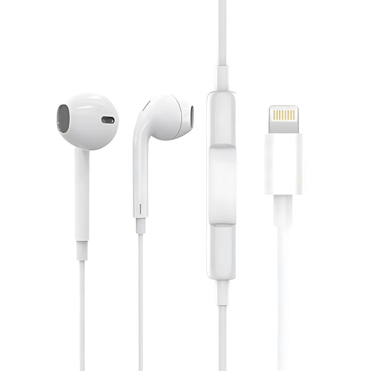 Auriculares con conector Lightning. Audífonos con Micrófono y Control de volumen. Compatible con apple.
