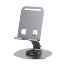 Soporte Metálico Plegable para Celular con Rotación 360° y Altura Ajustable. Base de teléfono móvil Antideslizante para Escritorio.