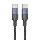 Cable Tipo-C a Tipo-C de Carga Rápida 66W y Transferencia de Datos. Longitud de 1.2 Metros.