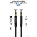 Cable Auxiliar de Audio 3.5mm Macho a Macho de 2 Metros. Compatible con Auto, Parlantes y Audífonos.