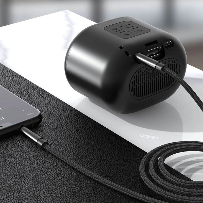 Cable Auxiliar de Audio 3.5mm Macho a Macho de 2 Metros. Compatible con Auto, Parlantes y Audífonos.