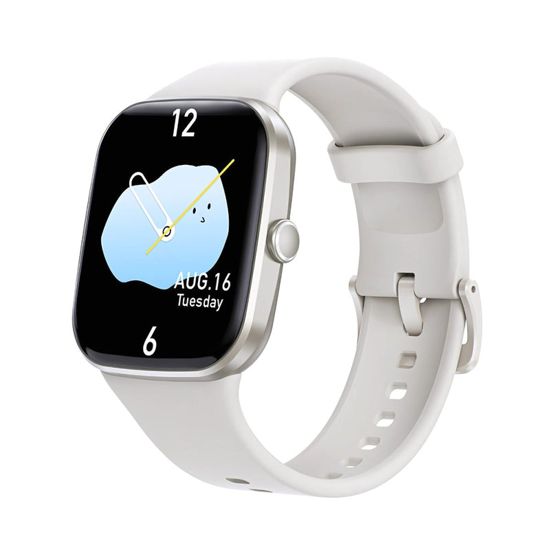 Smartwatch con Llamadas y Pantalla HD 2.1”. Reloj Inteligente IP67. Con Monitor de Ritmo Cardíaco y Carga Magnética. Color blanco.