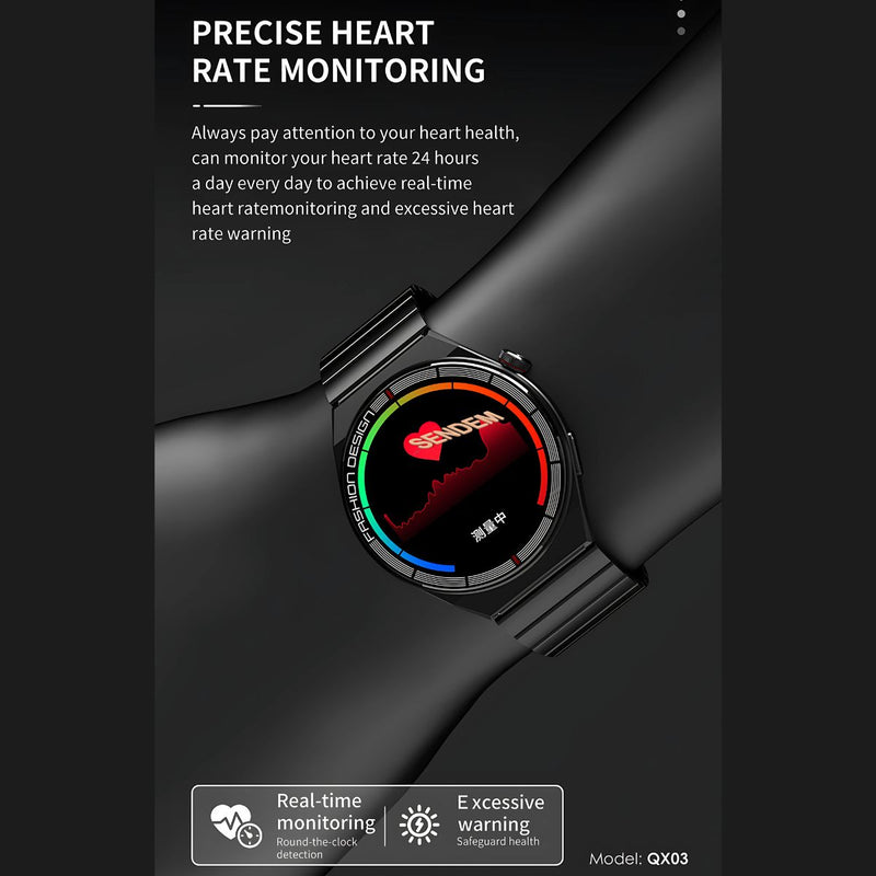 Smartwatch con Llamadas y Pantalla 3D curva HD 1.45”. Reloj Inteligente IP67. Con Monitor de Ritmo Cardíaco y Carga Magnética.