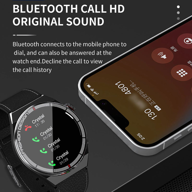 Smartwatch con Llamadas y Pantalla 3D curva HD 1.45”. Reloj Inteligente IP67. Con Monitor de Ritmo Cardíaco y Carga Magnética.