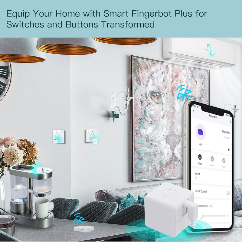 Automatizador de Botones Inteligente. Dispositivo Smart Fingerbot para Control Remoto de interruptores. Compatible con Alexa y Google Home. Robot de botones