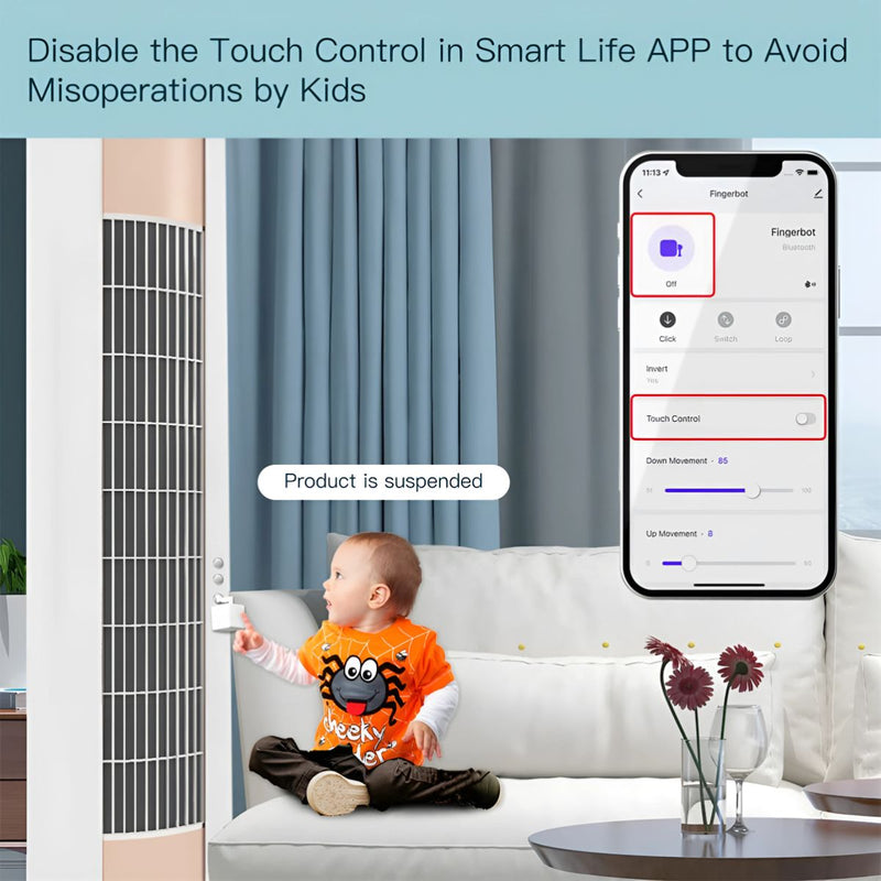 Automatizador de Botones Inteligente. Dispositivo Smart Fingerbot para Control Remoto de interruptores. Compatible con Alexa y Google Home. Robot de botones