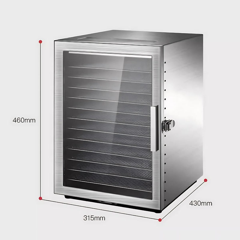Deshidratador de Alimentos profesional de 12 bandejas. Máquina Deshidratadora de frutas y carnes. Acero inoxidable 110V.