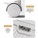 Estante Organizador Modular Plegable con Ruedas y Puertas Transparentes. Armario Desmontable Para Almacenamiento (50 cm de Ancho). Cajones Apilables.