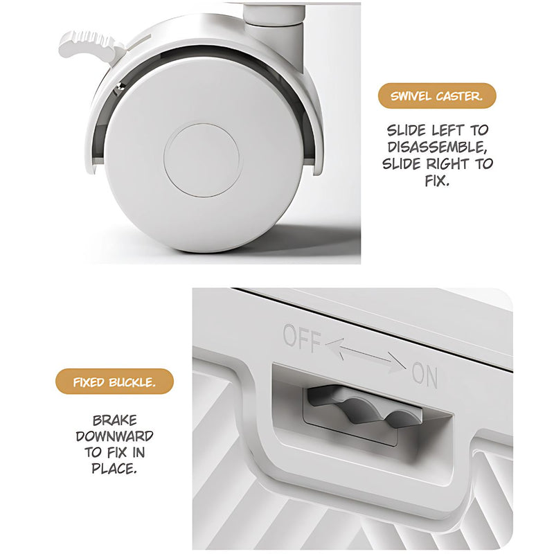 Estante Organizador Modular Plegable con Ruedas y Puertas Transparentes. Armario Desmontable Para Almacenamiento (50 cm de Ancho). Cajones Apilables.