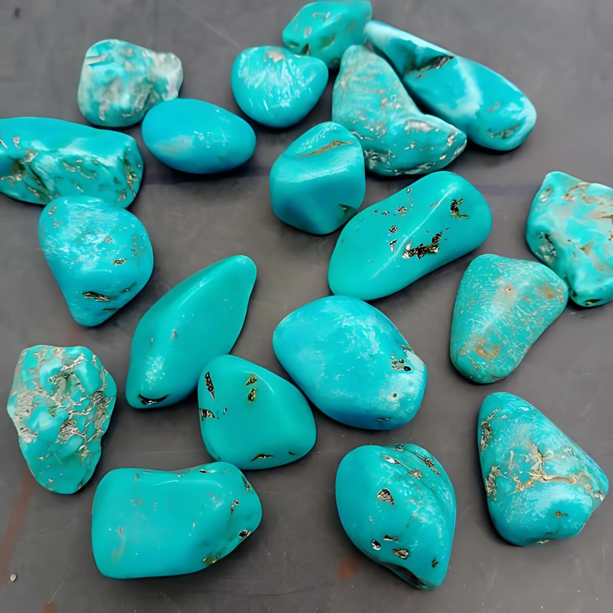 Piedras Decorativas Turquesa Pulida para Jardín, Macetas, Decoración. (500 gramos). 15-20mm