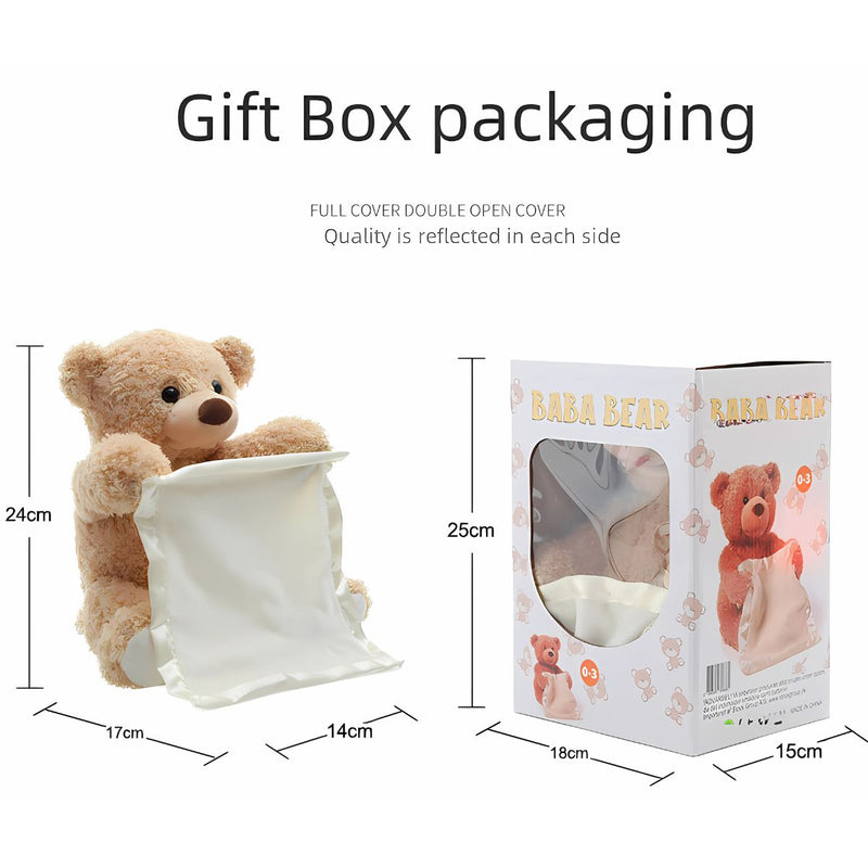 Juguete de Osito Interactivo Peekaboo Recargable con Voz y Movimiento. Juguete Educativo y Divertido.