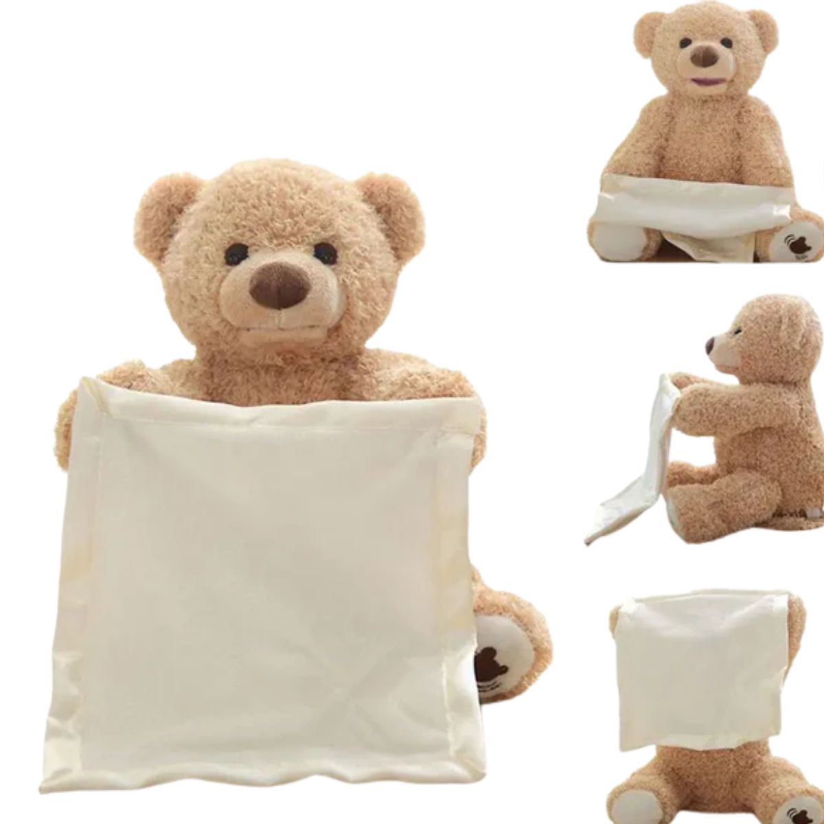 Juguete de Osito Interactivo Peekaboo Recargable con Voz y Movimiento. Juguete Educativo y Divertido.