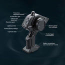 Lancha de Juguete a Control Remoto de Alta Velocidad. Barcos de Carreras con Luz LED. (Color Celeste).