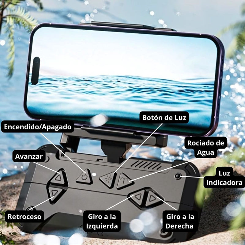 Juguete de Tiburón agua a Control Remoto con Rocío de Agua. Tiburón Robot Electrónico Submarino.