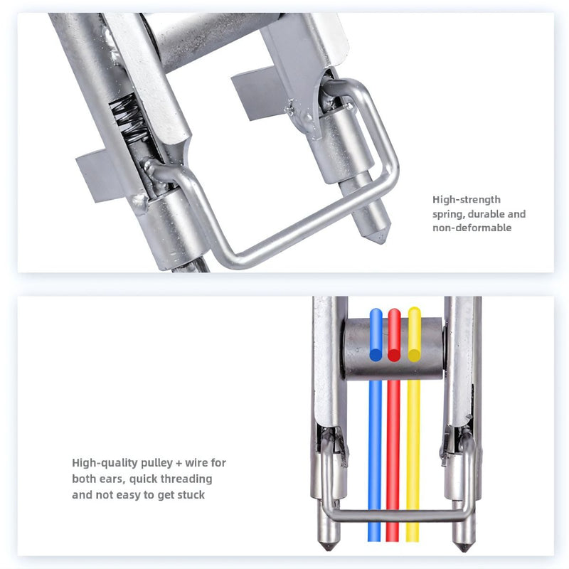 Tirador de Cables para Electricista. Guía para jalar cables eléctricos en cajas de paso. Palanca para Instalación de cables. Ajustable desde 18.5 hasta 24.5cm.