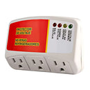 Protector de Voltaje Enchufable para Neveras, Refrigeradores y Equipos Electrónicos con 3 Tomas y Luces LED. Supresor de picos. 110V