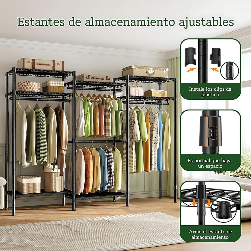 Clóset Modular Metálico De Ropa Armario Rejillas Organizado