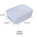Caja envase de plastico Recipiente Hermético. Vasija Para Comida. Caja De Almacenamiento Sellada. 1300 ml