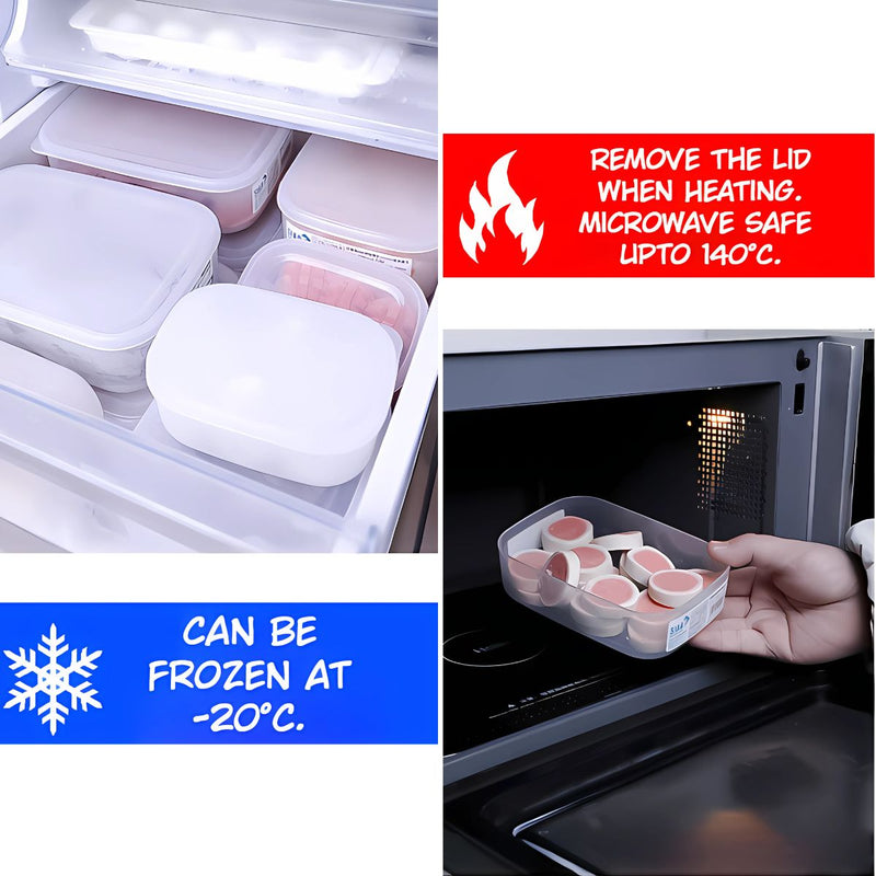 Recipientes Herméticos. Vasijas Para Comida. Set de 4 piezas. Cajas De Almacenamiento Selladas. 70 ml