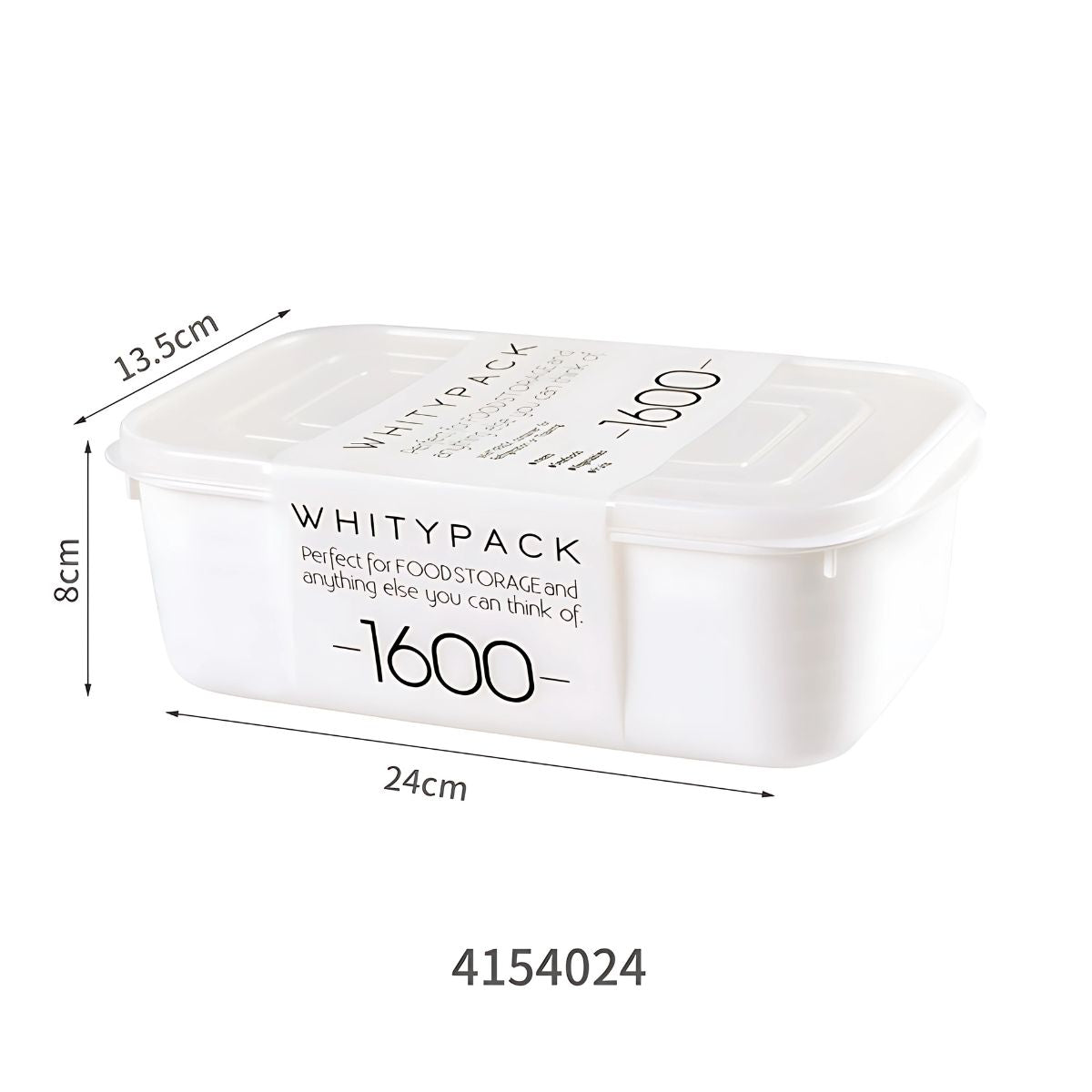 Caja envase de plastico Recipiente Hermético. Vasija Para Comida. Caja De Almacenamiento Sellada. 1600 ml