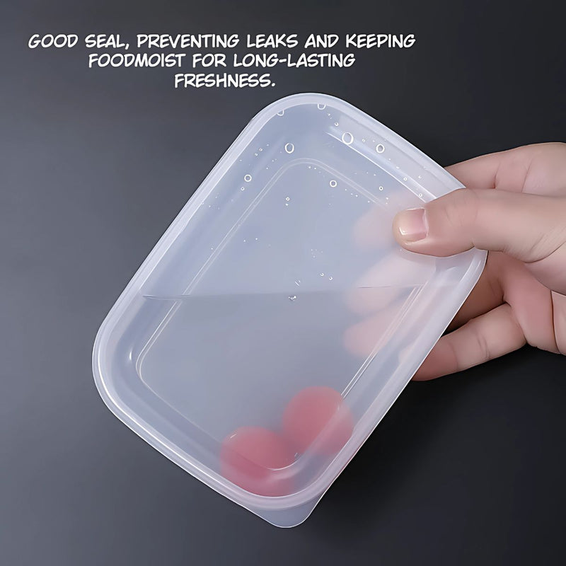 Recipientes Herméticos. Vasijas Para Comida. Set de 3 piezas. Caja envase de plastico Selladas. 300 ml