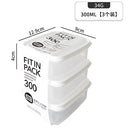 Recipientes Herméticos. Vasijas Para Comida. Set de 3 piezas. Caja envase de plastico Selladas. 300 ml