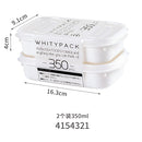 Recipientes Herméticos. Vasijas Para Comida. Set de 2 piezas. Caja envase de plastico. 350ml.