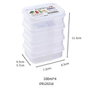 Recipientes Herméticos. Vasijas Para Comida. Set de 4 piezas. Caja envase de plastico. 350ml.