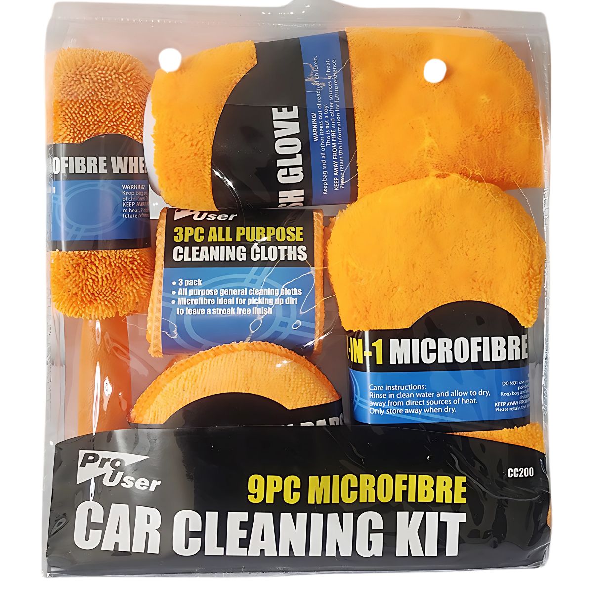 Esponjas para Lavar Auto. Kit de limpieza automotriz 9 piezas. Set para Detailing de Carros.