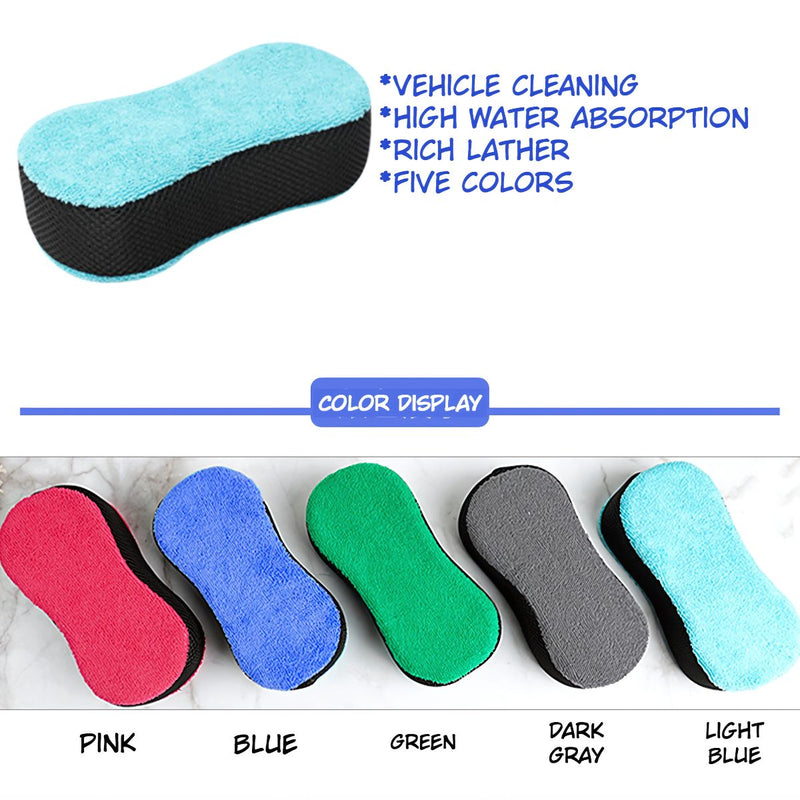 Esponja de Lavado de Autos 3 en 1 (Unidad). Esponja Multiusos de Limpieza Automotriz. (Colores Surtidos).