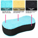 Esponja de Lavado de Autos 3 en 1 (Unidad). Esponja Multiusos de Limpieza Automotriz. (Colores Surtidos).