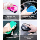 Esponja de Lavado de Autos 3 en 1 (Unidad). Esponja Multiusos de Limpieza Automotriz. (Colores Surtidos).