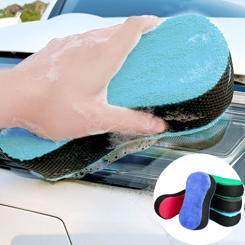 Esponja de Lavado de Autos 3 en 1 (Unidad). Esponja Multiusos de Limpieza Automotriz. (Colores Surtidos).