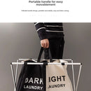 Cestos de Ropa sucia Plegable. Canasta Clasificador de Lavandería para Ropa de 2 Secciones (Negro y Blanco). Para baño o lavanderia