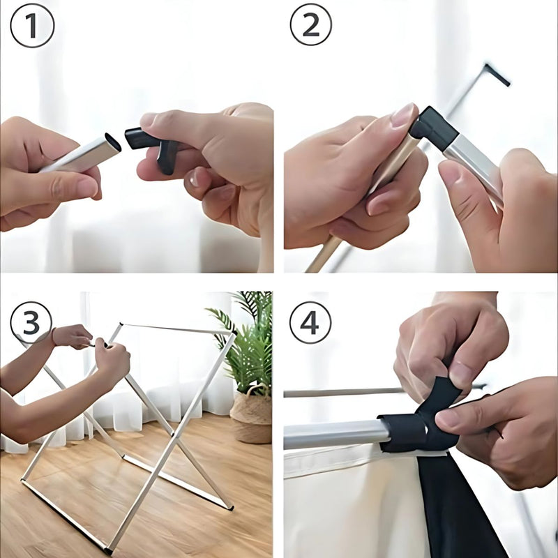 Cestos de Ropa sucia Plegable. Canasta Clasificador de Lavandería para Ropa de 2 Secciones (Negro y Blanco). Para baño o lavanderia