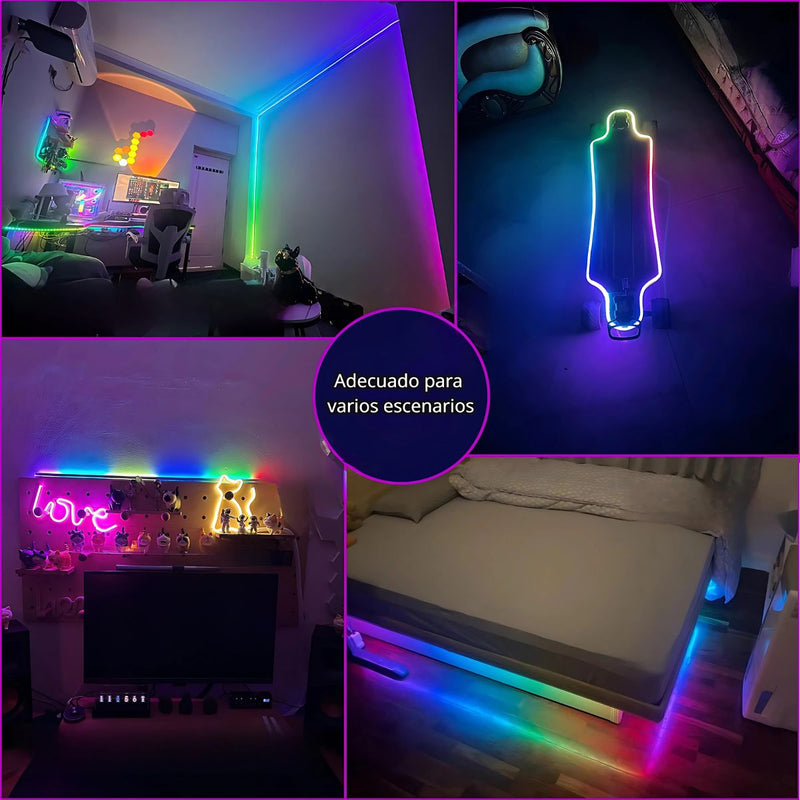 Cintas LED 5V RGB-IC Con Control Remoto. Tiras De Luz A Prueba de Agua. Bandas LED.