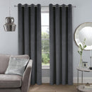 Paño de cortina gris oscuro con argollas 1.5m x 2.5m (1 panel) Cortina de tela con anillos.