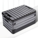 Caja de Almacenamiento Plegable 60L con Tapa Plana. 59x36x29 cm. Contenedor organizador. Caja plástica multiusos.