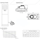Bomba de condensador aire acondicionado 125L/h, 1.8L, 60W. Bomba de agua para aires acondicionados y sistemas de refrigeración.