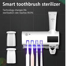 Soporte pared Cepillos de Dientes con Desinfección UV y Dispensador Automático de Pasta Dental. Esterilizador de cepillos de dientes. Organizador