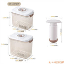 Recipientes Herméticos al Vacío con Bomba Manual. Sin BPA y de Larga Conservación (2.7L y 4.6L). Set de 3 piezas. Vasijas. Cajas de almacenamiento selladas.